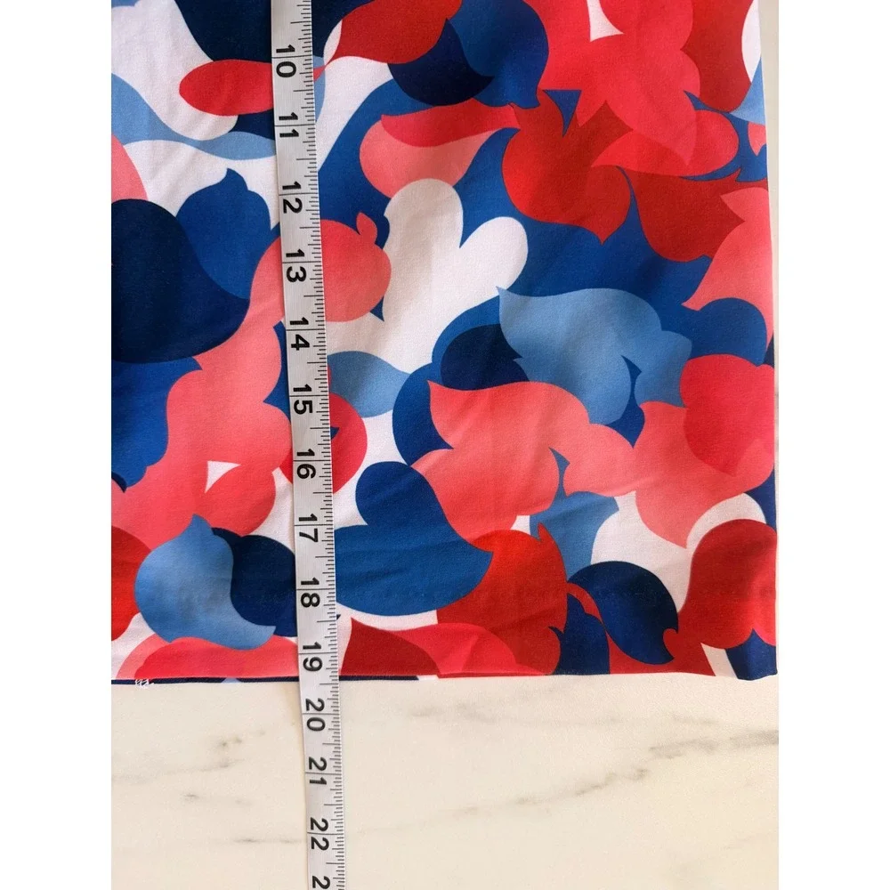 EP New York Women XL Red‎ White Blue Abstract Floral Golf Tennis Active Skort